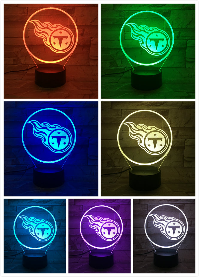 NFL TENNESSEE TITANS LOGO 3D LED LIGHT LAMP