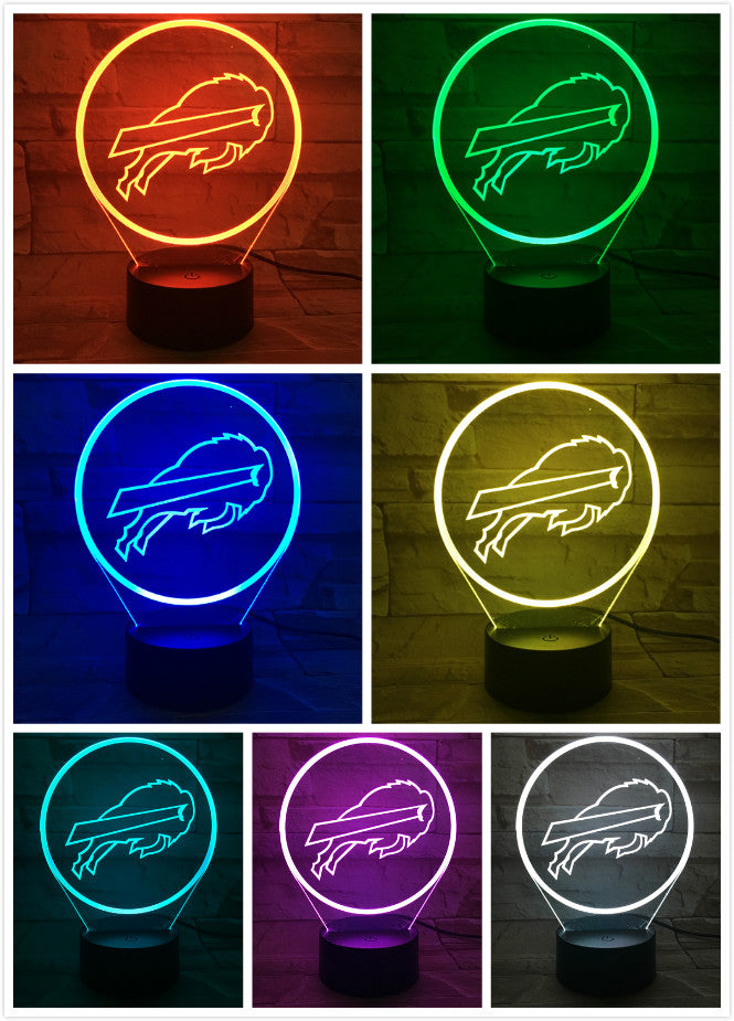 NFL BUFFALO BILLS LOGO 3D LED LIGHT LAMP