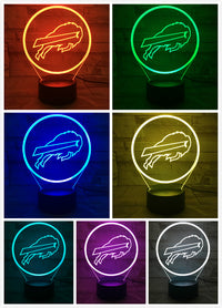 Thumbnail for NFL BUFFALO BILLS LOGO 3D LED LIGHT LAMP