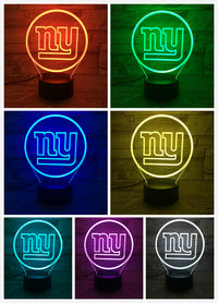 Thumbnail for NFL NEW YORK GIANTS LOGO 3D LED LIGHT LAMP