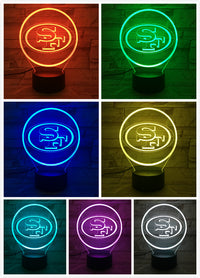 Thumbnail for NFL SAN FRANCISCO 49ERS LOGO 3D LED LIGHT LAMP