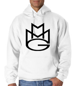 Maybach Music Group MMG Hoodie: White with Black Print - TshirtNow.net - 1