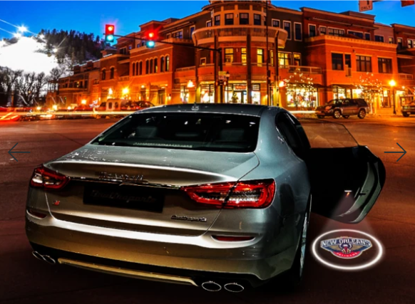 2 NBA NEW ORLEANS PELICANS WIRELESS LED CAR DOOR PROJECTORS