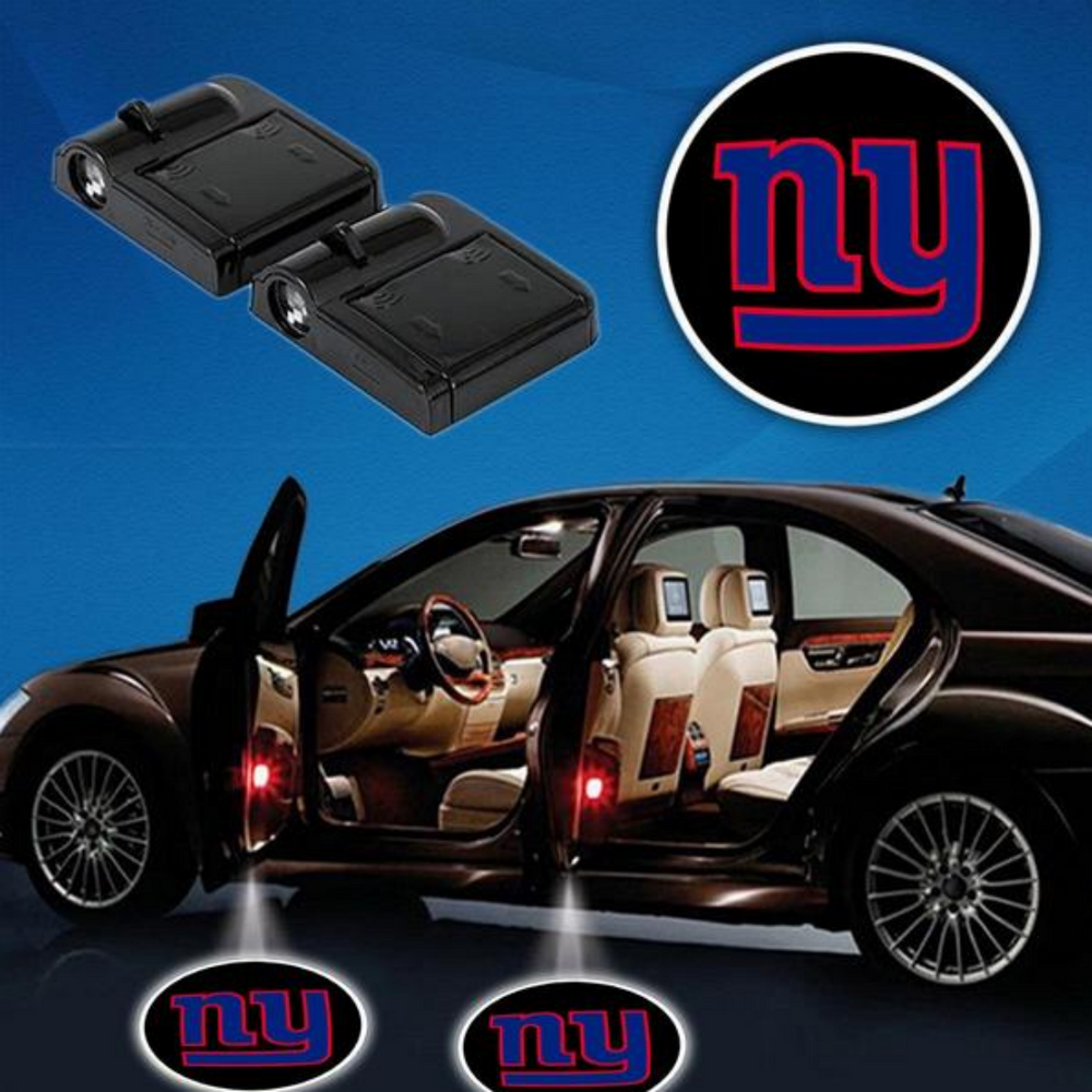 2 NFL NEW YORK GIANTS WIRELESS LED CAR DOOR PROJECTORS
