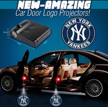2 MLB New York Yankees Wireless LED Car Door Projectors
