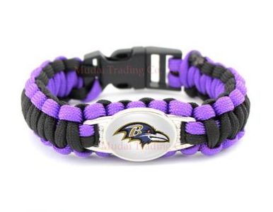 NFL Baltimore Ravens Paracord Survival Bracelet