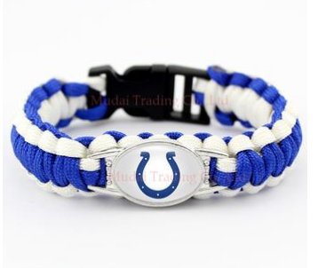 NFL Indianapolis Colts Paracord Survival Bracelet