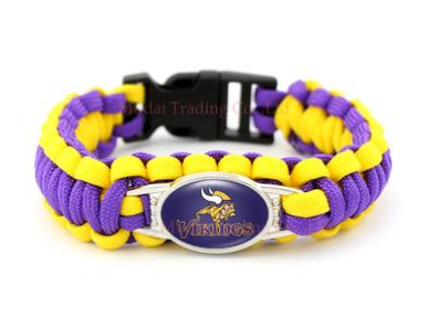 NFL Minnesota Vikings Paracord Survival Bracelet