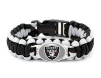 Thumbnail for NFL Oakland Raiders Paracord Survival Bracelet