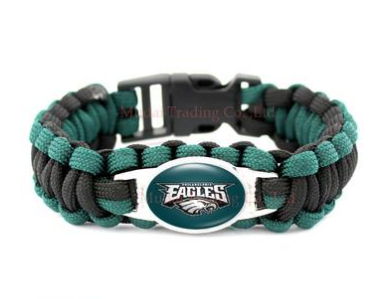 NFL Phladelphia Eagles Paracord Survival Bracelet
