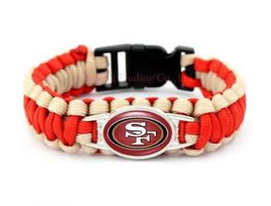 NFL San Francisco Forty-Niners Paracord Survival Bracelet