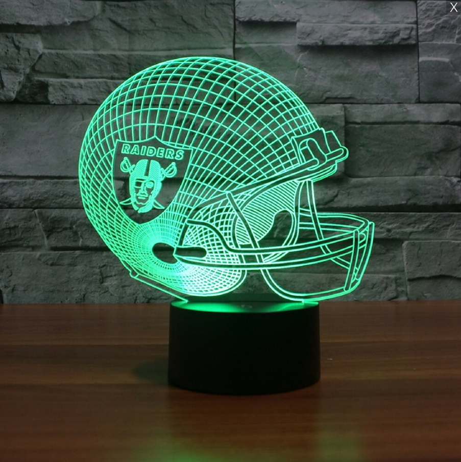 NFL OAKLAND RAIDERS 3D LED LIGHT LAMP