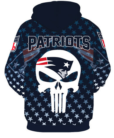 New England Patriots Throwback Allover 3D Print Hoodie