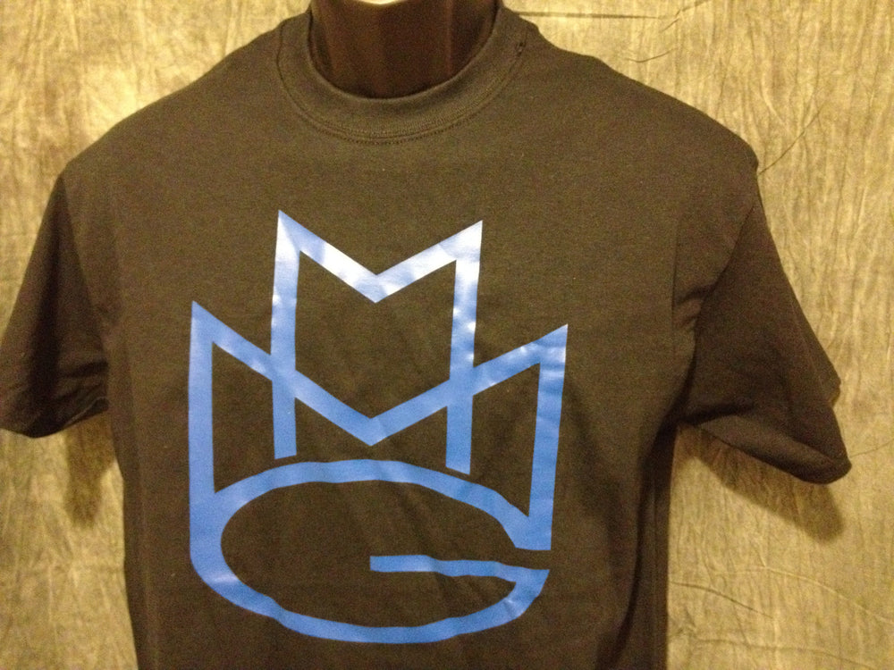 Maybach Music Group Tshirt: Black with Blue Print - TshirtNow.net - 1