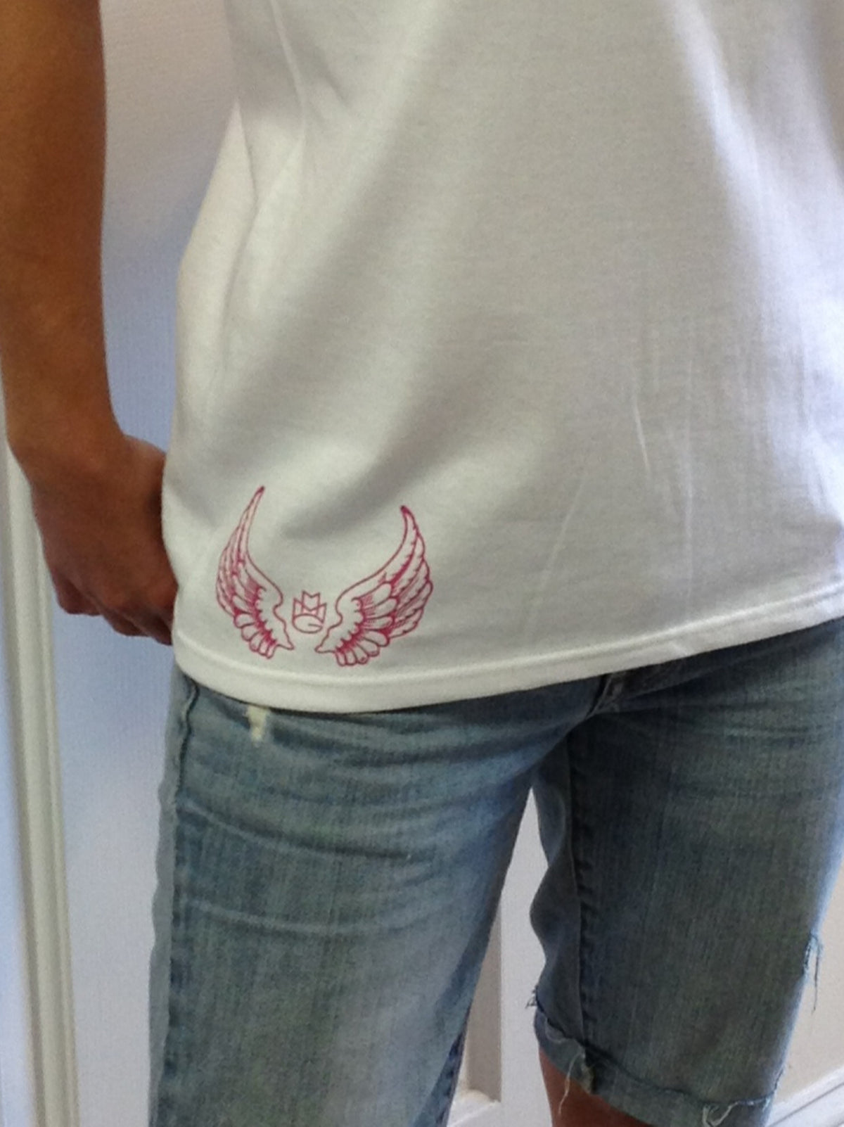 Maybach Music Group Girls Tshirt: Pink Print on White Womens Tshirt - TshirtNow.net - 3
