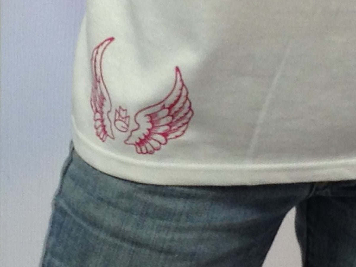 Maybach Music Group Girls Tshirt: Pink Print on White Womens Tshirt - TshirtNow.net - 4