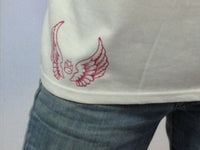 Thumbnail for Maybach Music Group Girls Tshirt: Pink Print on White Womens Tshirt - TshirtNow.net - 4