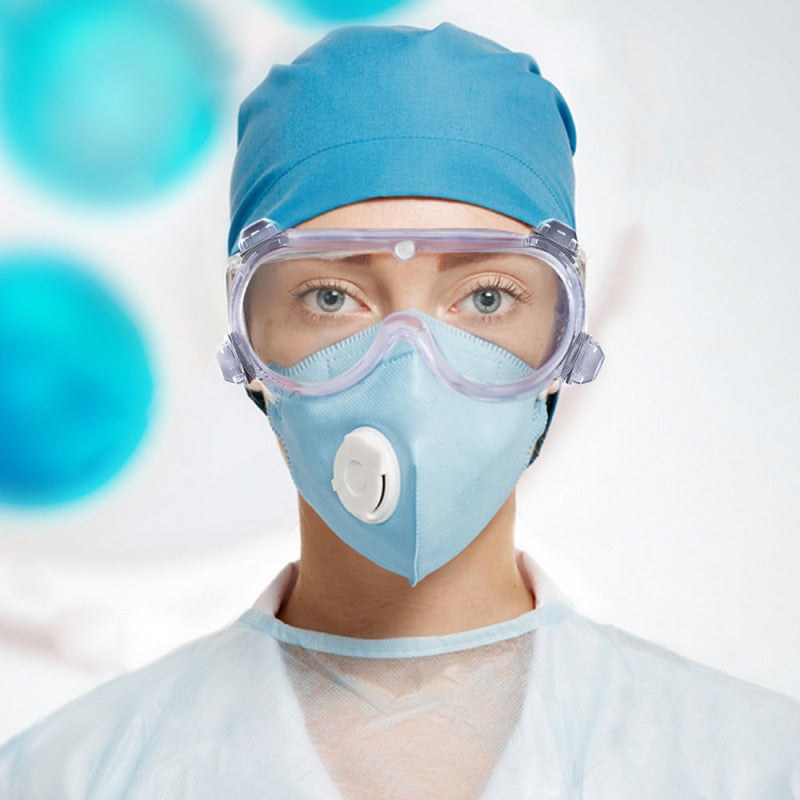 Infection Preventing Eye Protection Vented Safety Glasses Anti Fog Dust Clearing Lab Goggles