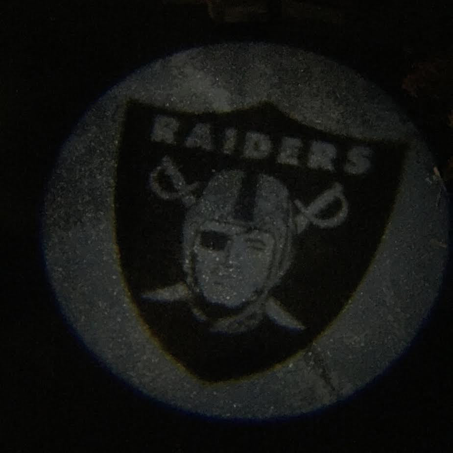 2 NFL OAKLAND RAIDERS WIRELESS LED CAR DOOR PROJECTORS