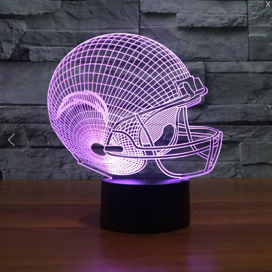 NFL SAN DIEGO CHARGERS 3D LED LIGHT LAMP