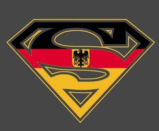 Superman German Flag Logo Black Tshirt - TshirtNow.net