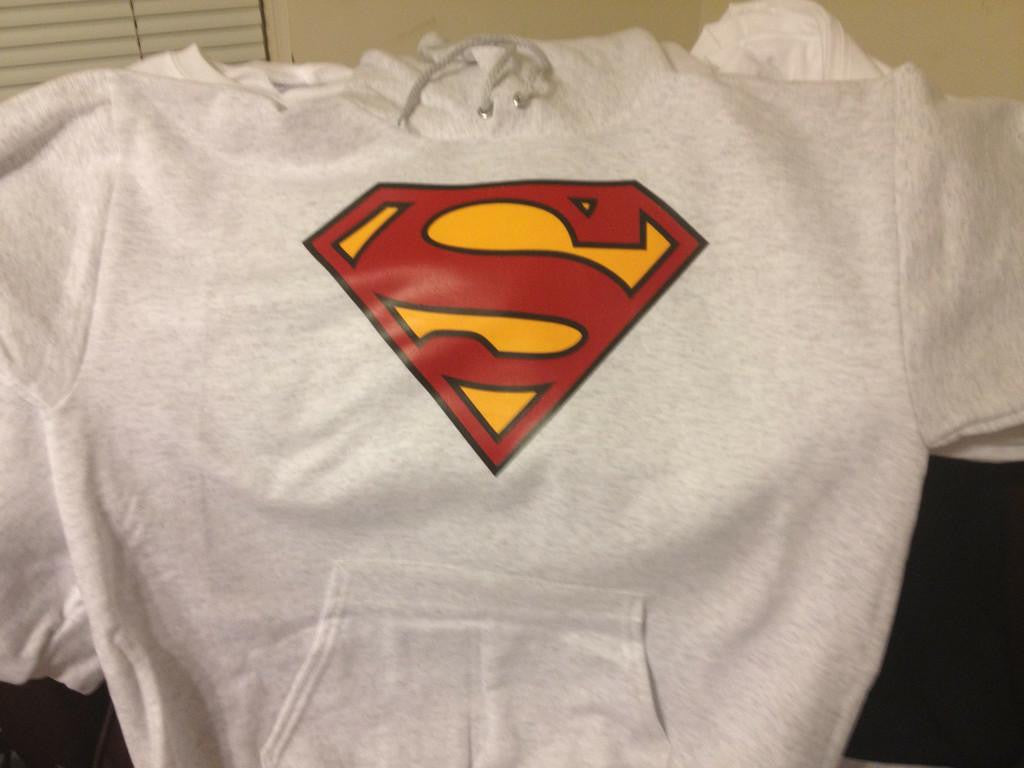 Superman Logo Grey Hoody Hoodie - TshirtNow.net - 2