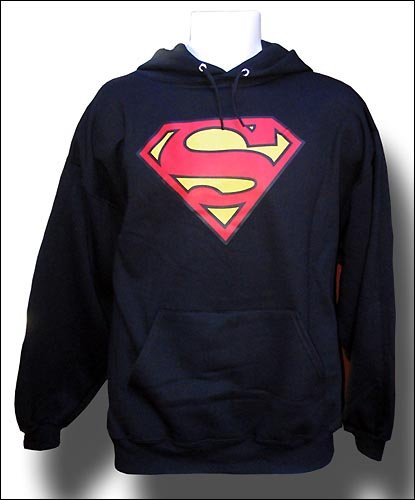 Superman Logo Hoody Hoodie Black - TshirtNow.net - 1