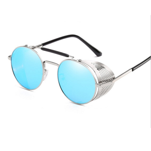 Retro Round Steampunk Sunglasses for Men and Women