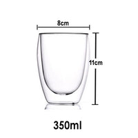 Thumbnail for Heat Resistant Borosilicate Double-Wall Glass Mugs