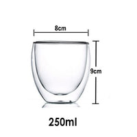 Thumbnail for Heat Resistant Borosilicate Double-Wall Glass Mugs