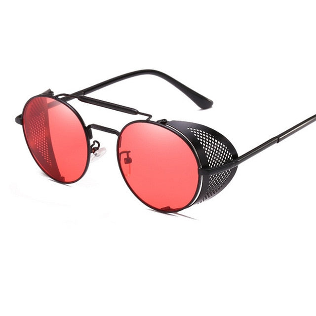 Retro Round Steampunk Sunglasses for Men and Women
