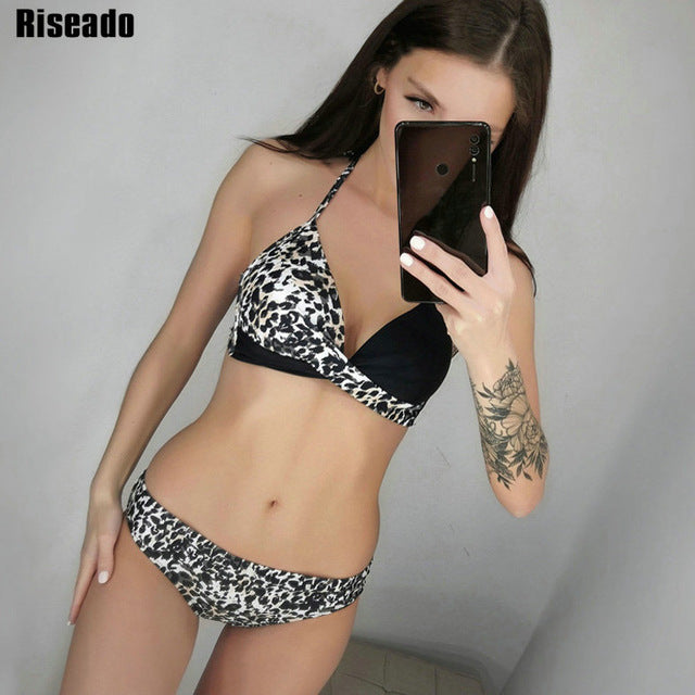 Wire Free Women Sexy Push Up Bikinis Set Swimwear