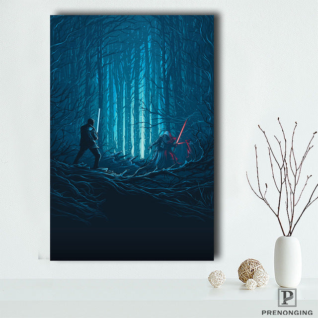Spray Painted Silk Fabric Customized Vintage Star War Posters