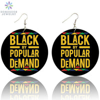 Thumbnail for Black Lives Matter - Natural Copper Wooddrop Women Earrings