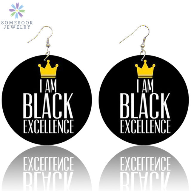 Black Lives Matter - Natural Copper Wooddrop Women Earrings