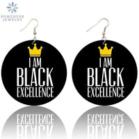 Thumbnail for Black Lives Matter - Natural Copper Wooddrop Women Earrings