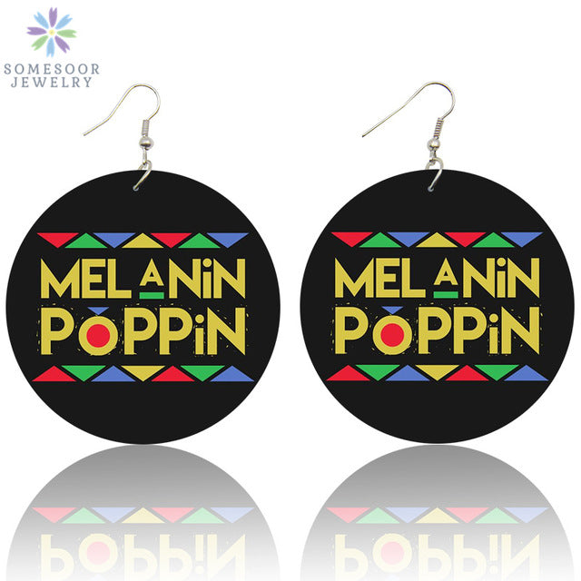 Black Lives Matter - Natural Copper Wooddrop Women Earrings