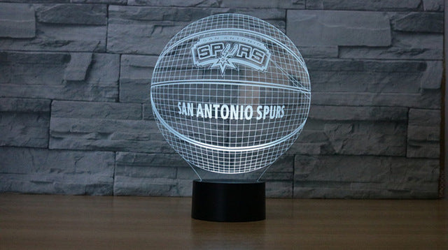 NBA SAN ANTONIO SPURS 3D LED LIGHT LAMP