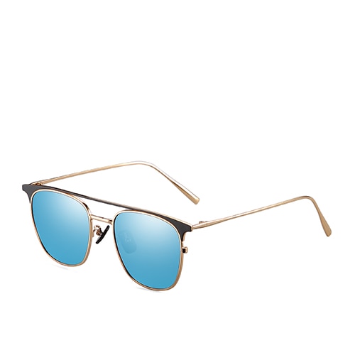 UV Polarized Designer Metal Frame Mirror Sunglasses