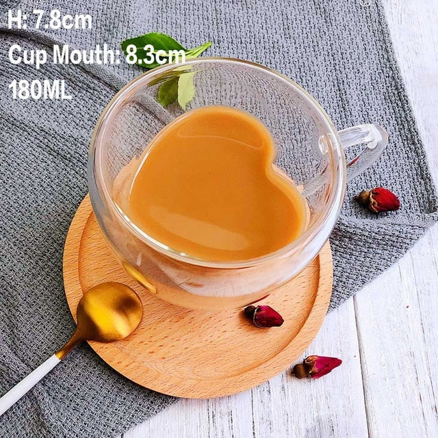 Heat Resistant Borosilicate Double-Wall Glass Mugs