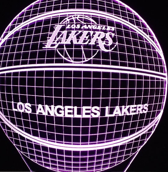 NBA LOS ANGELES LAKERS 3D LED LIGHT LAMP