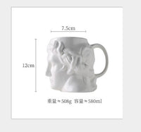 Thumbnail for Limited Edition Apollo David Head Sculptured 3D Ceramic Milk/Coffee/Tea Mugs