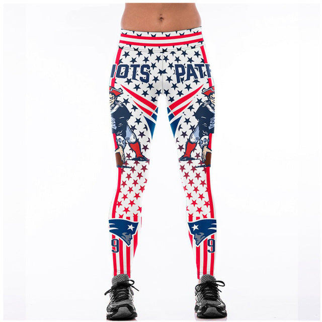PATRIOTS 3D Print Women Leggings Allover print Yoga Pants