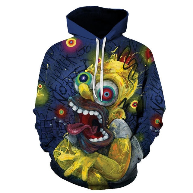 Simpsons Printed 3D Mens and Women Hoodies