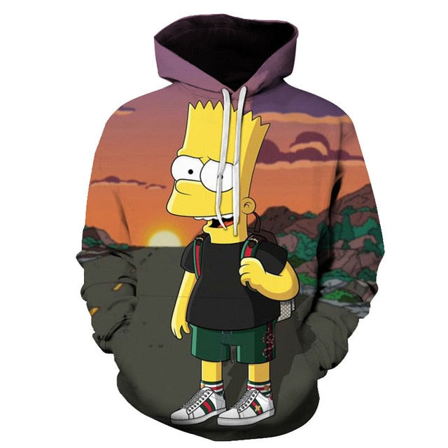 Simpsons Printed 3D Mens and Women Hoodies