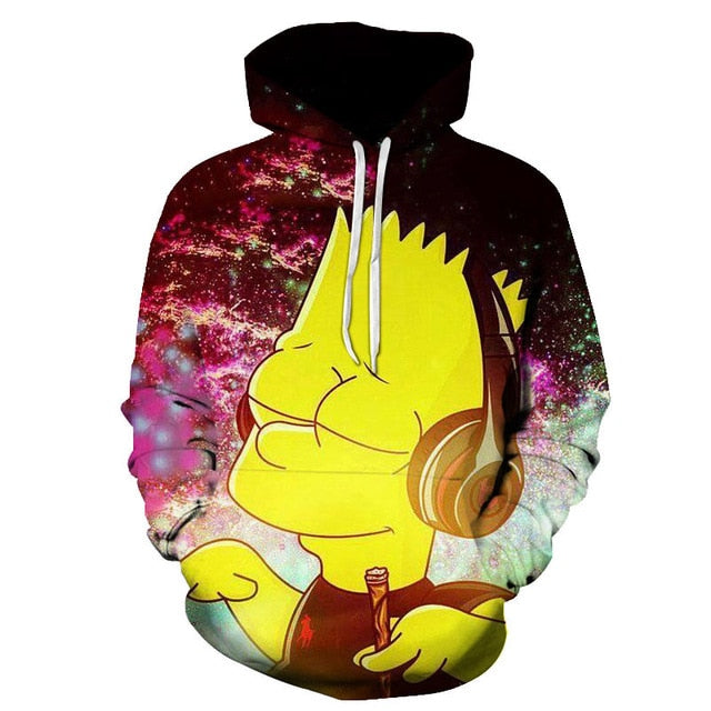 Simpsons Printed 3D Mens and Women Hoodies