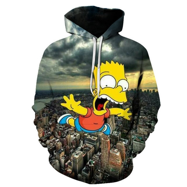 Simpsons Printed 3D Mens and Women Hoodies