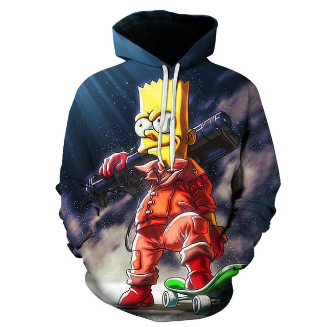 Simpsons Printed 3D Mens and Women Hoodies