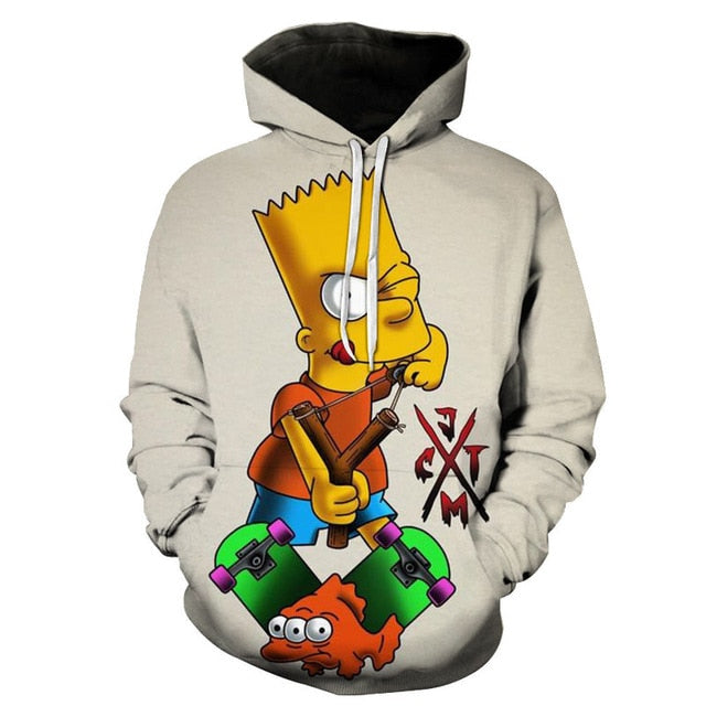 Simpsons Printed 3D Mens and Women Hoodies