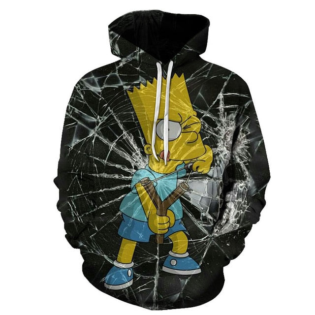 Simpsons Printed 3D Mens and Women Hoodies